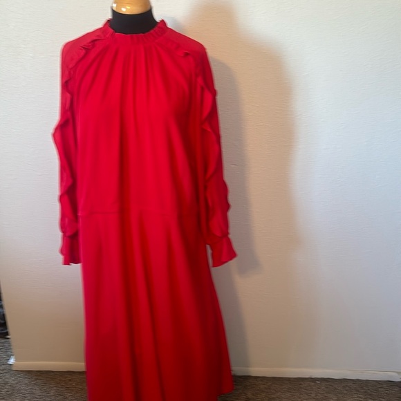Donna Morgan High Neck Flutter Sleeve Dress size 22W - Picture 1 of 11